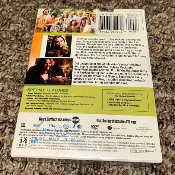 ~6/$10 MOVIES VHS/DVDS Brothers & Sisters The Complete First Season DVD Sealed - Picture 2 of 3